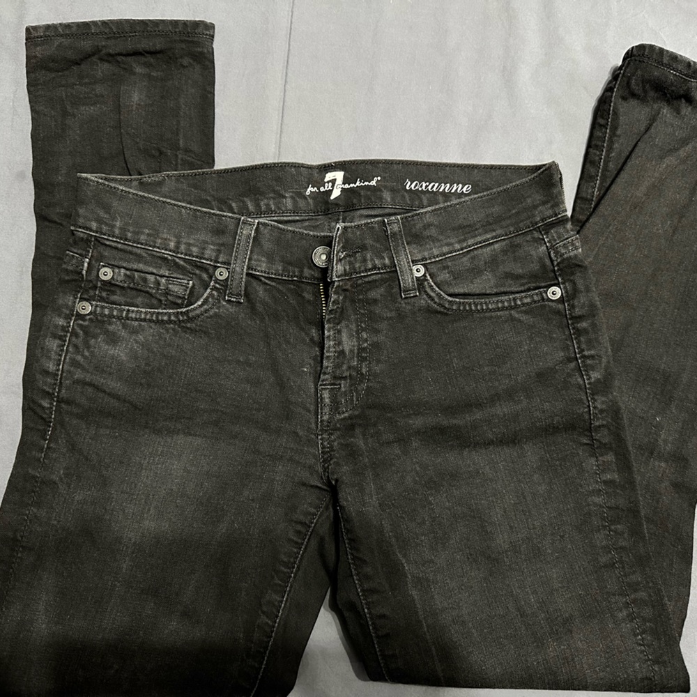 7 for All Mankind black Roxanne jeans sz 25